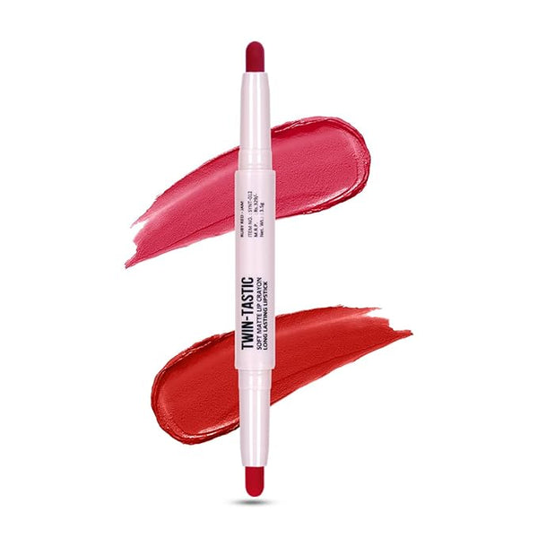 Shryoan 2 in 1 Twin Tastic Lipstick Colour Bridal Red-Pink Fiver - 3.5 gms