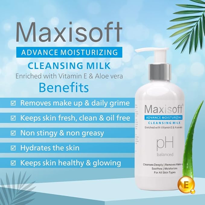 Maxisoft Advance Moisturizing Cleansing Milk | Long Lasting Moisturizer for Body & Face - 300 Ml