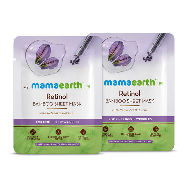 Mamaearth Retinol sheet mask- pack of 2