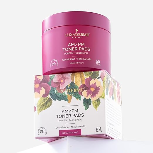 LuxaDerme AM/PM Toner Pads Remove Impurities 60 Pads - 130 ml