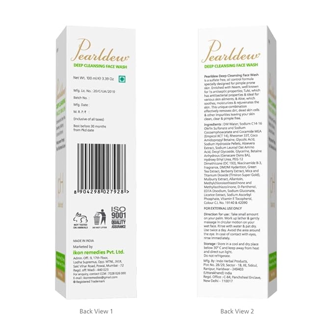 Pearldew Deep Cleansing Face Wash - 100 Ml