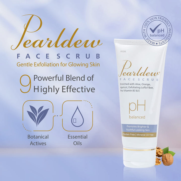 Pearldew Face Scrub Tan Removal Exfoliating Scrub - 100 Gms