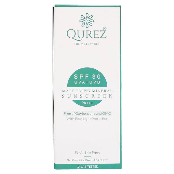 Qurez Mattifying Mineral Sunscreen SPF 30 - 50 ml