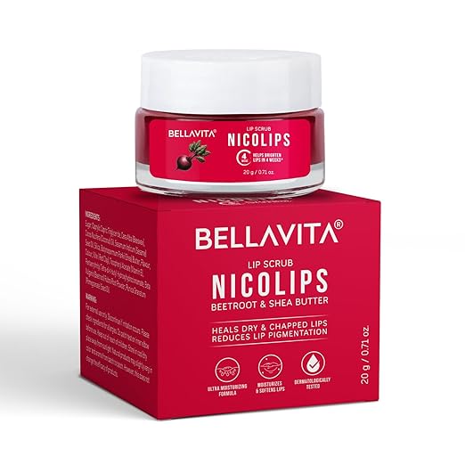 Bella Vita Organic NicoLips Lip Lightening Scrub Balm - 20 gms