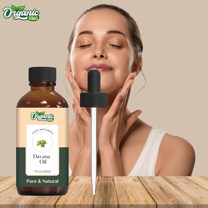 Organic Zing Davana (Artemisia Pallens) Oil | Essential Oil for Skincare, Aroma and Diffusers - 30 Ml