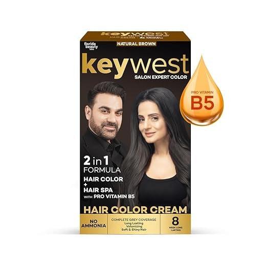 Keywest Crème Hair Colour Brown (Ammonia Free) - 130 ml