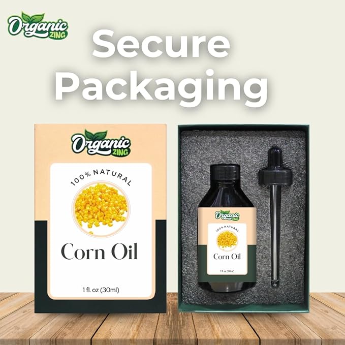 Organic Zing Corn (Zea Mays) Oil | Carrier Oil for Skincare, Hair Care & Massage- 30 Ml