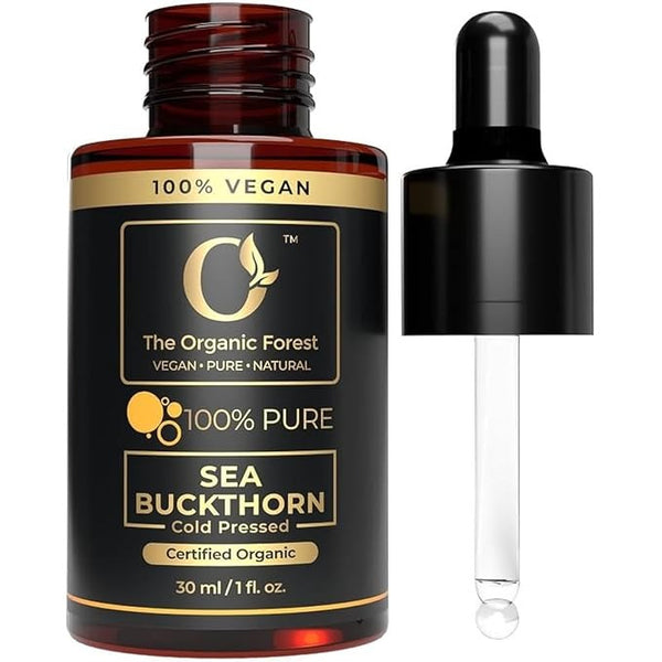 The Organic Forest Organic Sea Buckthorn Oil - Cold Pressed Oil - 30 ml
