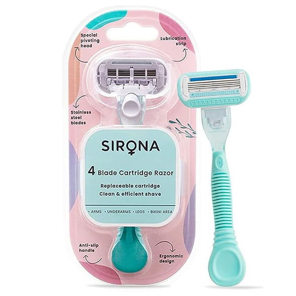 Sirona Hair Removal Razor for Women with Replaceable Cartridge - 1 Pcs