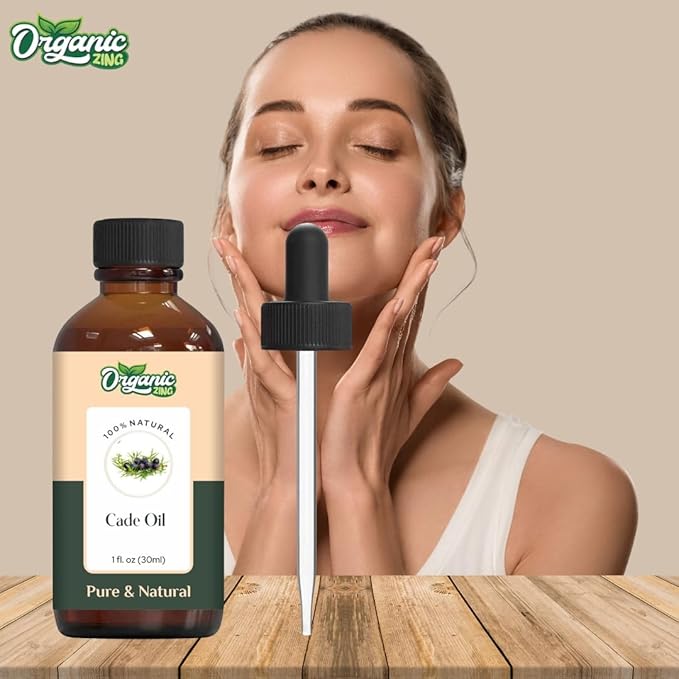 Organic Zing Cade (Juniperus Oxycedrus) Oil | Essential Oil for Skincare, Hair Care, Aroma & Diffusers - 30 Ml