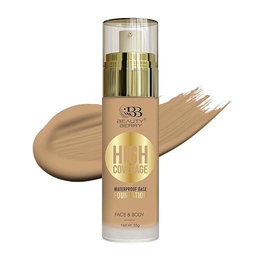Beauty Berry High Coverage Waterproof Base Foundation 06 Medium Beige - 55 gms