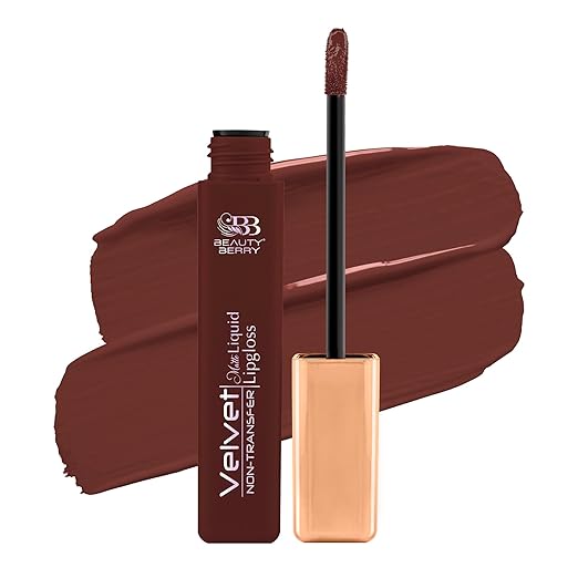 Beauty Berry Velvet Non Transfer Liquid Lipstick Dusky Brown - 5 gms