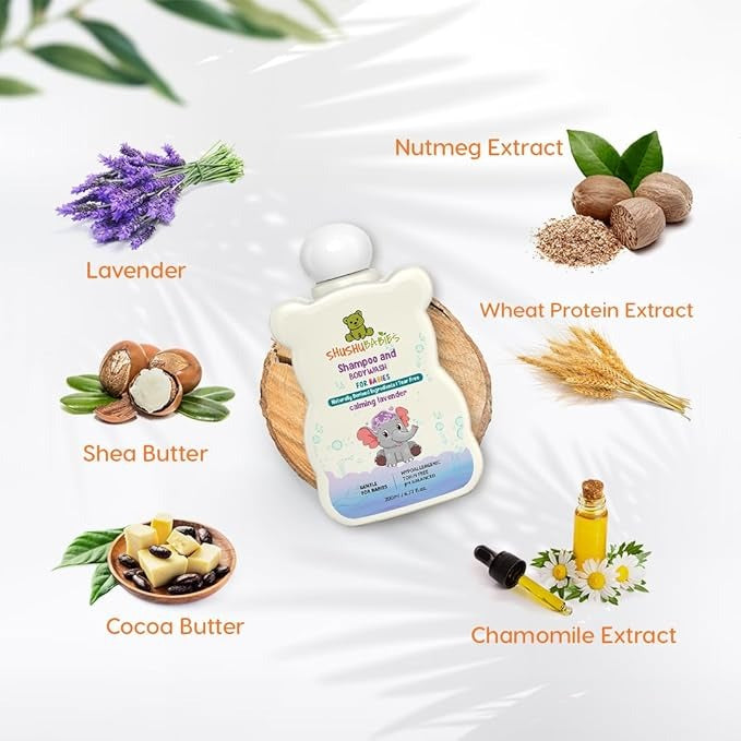 ShuShu Babies Calming Lavender Shampoo & Body Wash - 200ml
