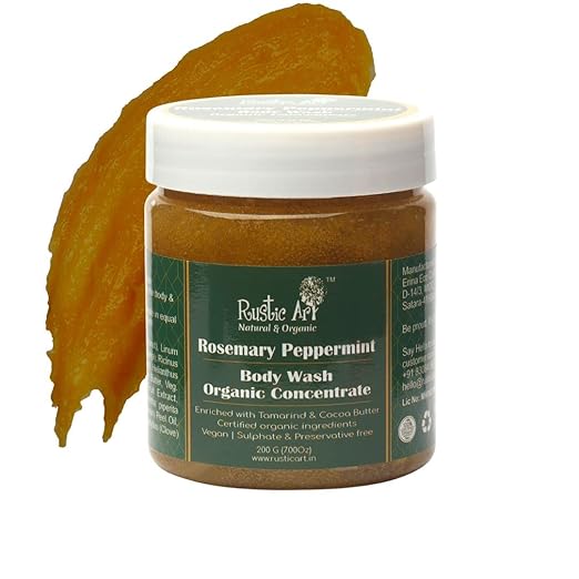 Rustic Art Rosemary Peppermint Body Wash Concentrate - 200 gms