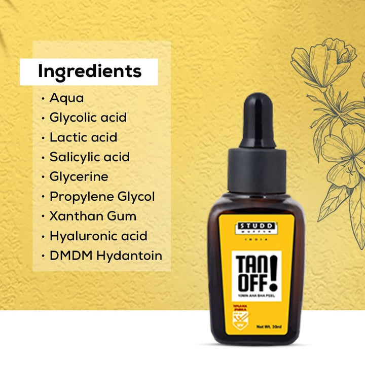 Studd MuffynTan Off 10 minute AHA BHA Peel - 30 ml – Veeha Beauty