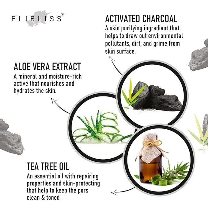 Elibliss Charcoal Foaming Face Wash - 150 ml
