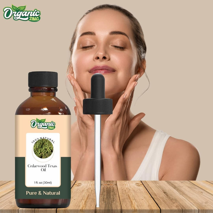Organic Zing Cedarwood Texas (Juniperus Mexicana) Oil | Essential Oil for Hair Care, Aroma & Diffuser - 30 Ml