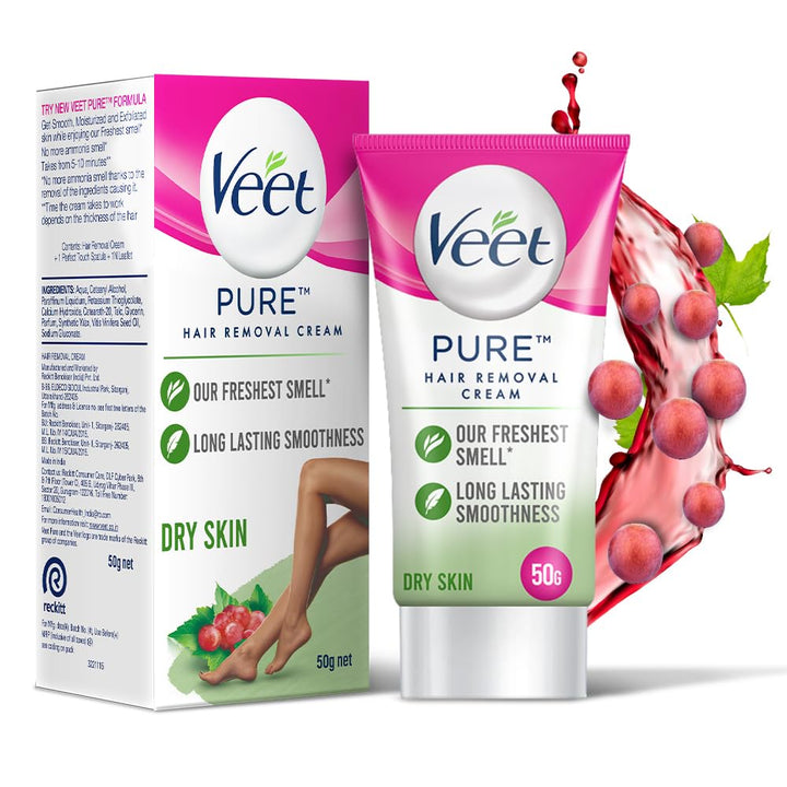 Veet Pure Hair Removal Cream For Dry Skin - 50 gms