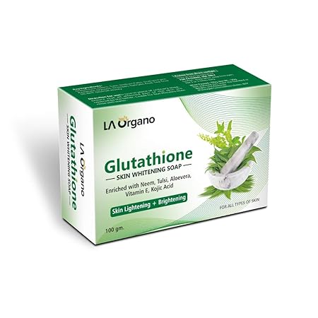 LA Organo Glutathione Neem & Tulsi Skin Whitening Soap - 100 gms