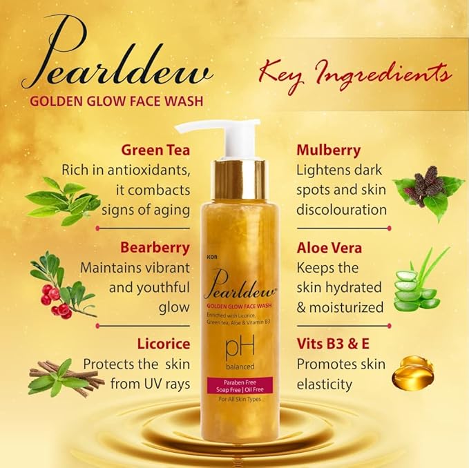 Pearldew Golden Glow Face Wash - 100 Ml