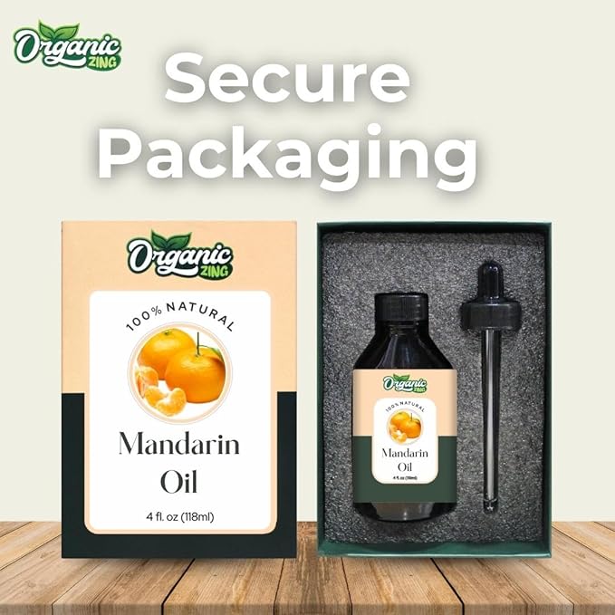 Organic Zing Mandarin (Citrus Reticulata) Oil | Essential Oil for Skincare, Haircare, Aroma & Diffusers - 118 Ml