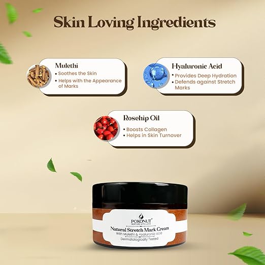 Pokonut Ayurvedic Stretch Mark Cream - 50 gms