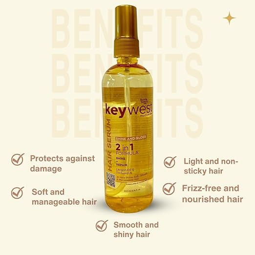 Keywest Professional Shine & Gloss Hair Serum - 200 ml
