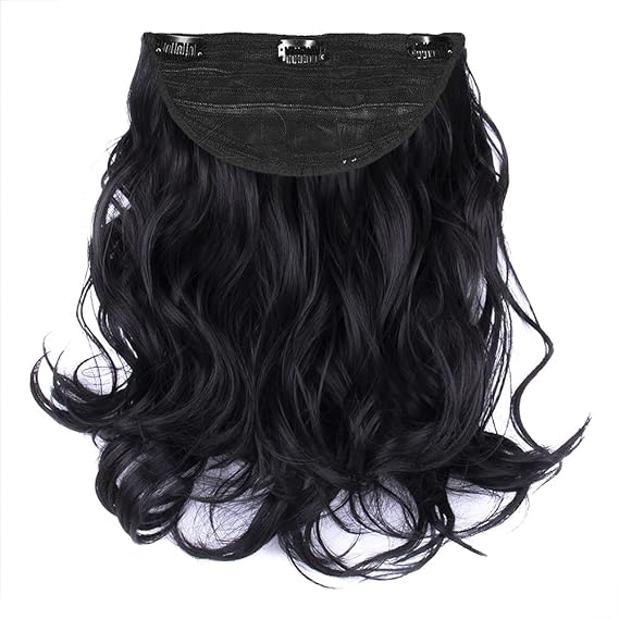 Streak Street Clip-in 18 Full-wavy Jet Black Hair Extensions