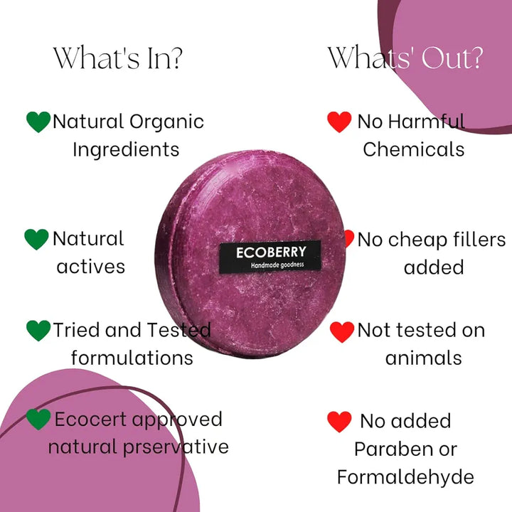 No No Dandruff Organic Shampoo Bar with Natural Teatree & Neem For Itchy, Oily & Dry Scalp, Anti dandruff, Frizz free, Conditions Hair, Organic, Sulfate & Paraben free, Chemical Free, Vegan 70g