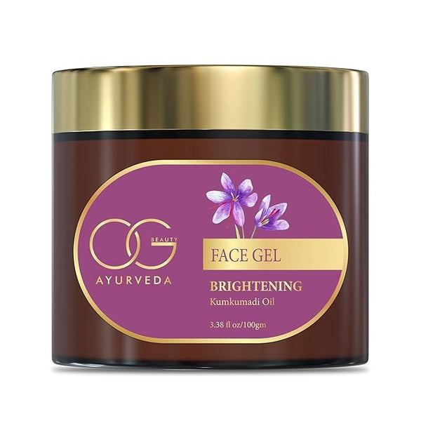 OG BEAUTY Ayurveda Brightening Face Gel Enriched with Kumkumadi Oil - 100 gms