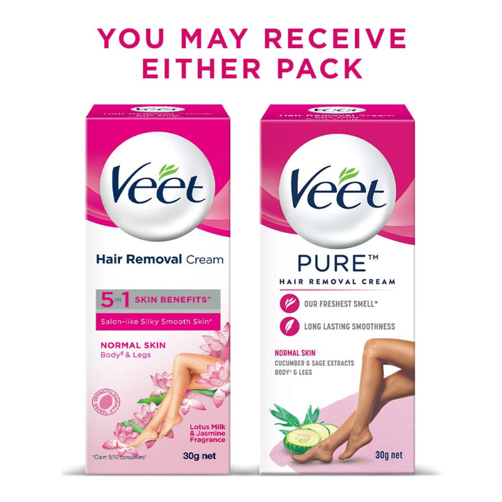 Veet Pure Hair Removal Cream For Normal Skin - 30 gms