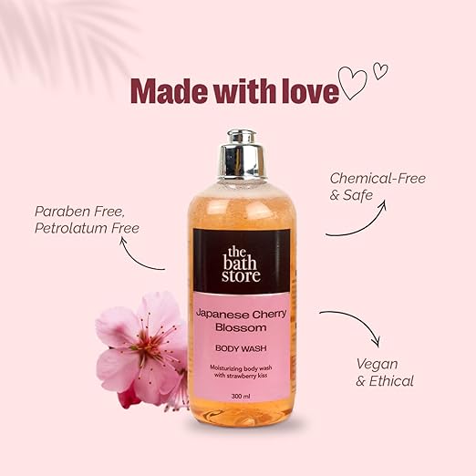 The Bath Store Japanese Cherry Blossom Body Wash Shower Gel - 300 ml