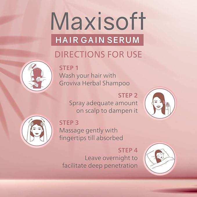 Maxisoft Hair Gain Serum | Intensive Hair & Scalp Therapy for All Hair Types - 100 Ml
