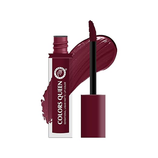 Colors Queen Sensational Liquid Matte Lipstick 12 Rum Raisin - 7 gms