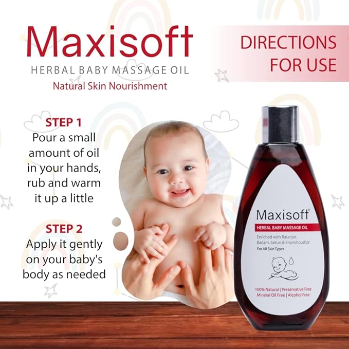 Maxisoft Herbal Baby Massage Oil - 100 Ml