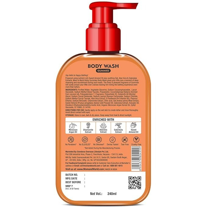 Mom & World Kidsy Gummies Body Wash - 240 ml