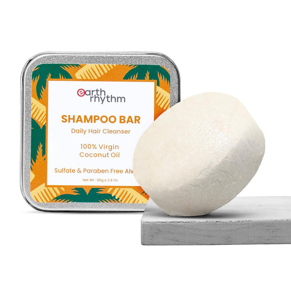 Earth Rhythm Coconut Shampoo Bar(Tin Packing) - 80 gms