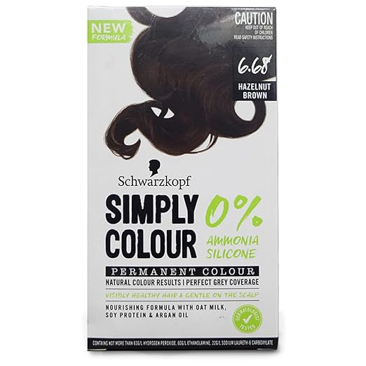 schwarzkopf simply Color Permanent Hair Colour 6.68 Hazelnut Brown - 142 ml