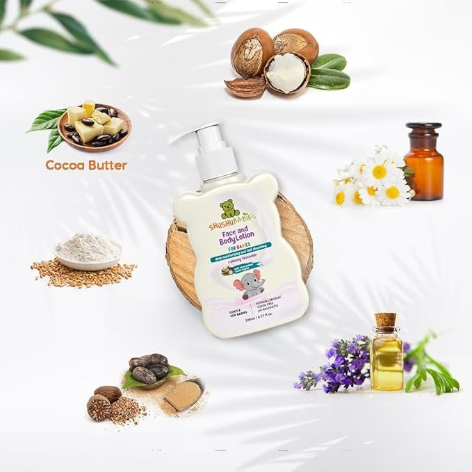 ShuShu Babies Calming Lavender Baby Face and Body Lotion - 200 ml