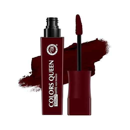 Colors Queen Totally Matte Liquid Lipstick 03 Deep Maroon - 7.5 gms