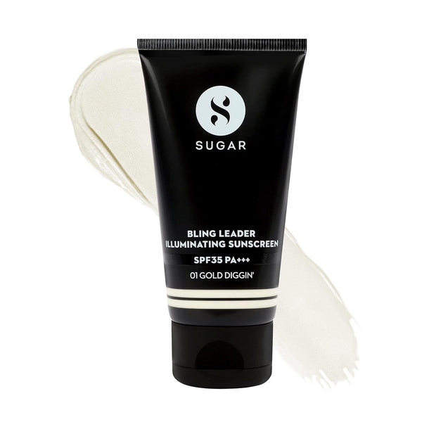 SUGAR Cosmetics Bling Leader Illuminating Sunscreen SPF35 PA+++ Gold Diggin - 35 gms