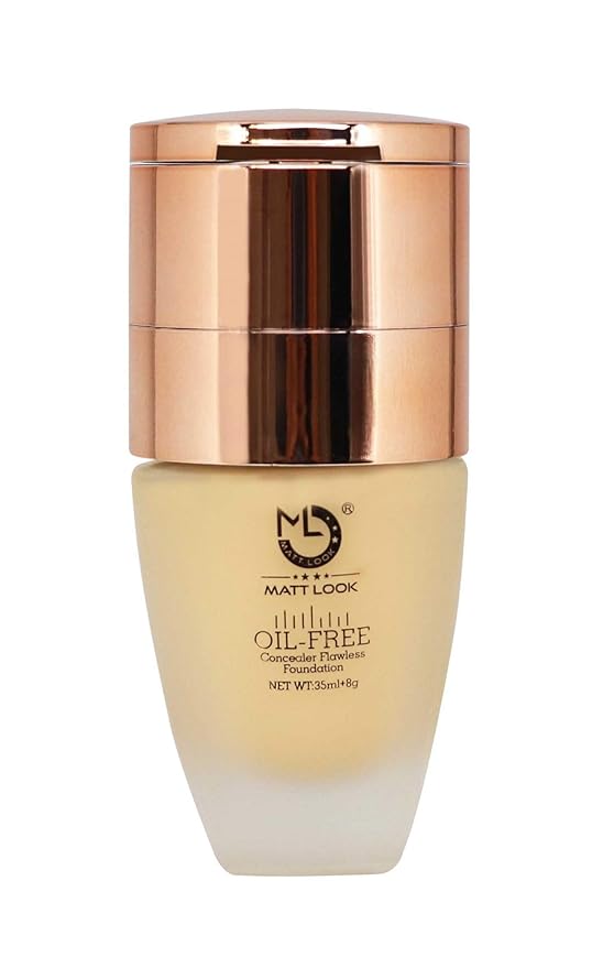 Mattlook Oil Free Concealer Flowless & Foundation Ivory - (35ml + 8gm)