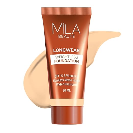 Mila Beaute Longwear Weightless Foundation 202 Pure Natural - 30 ml