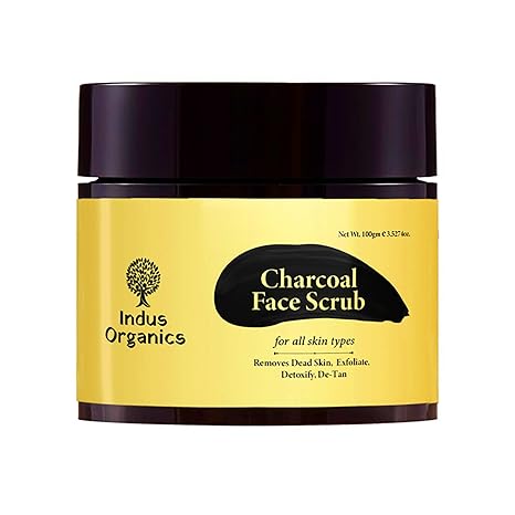 Indus Organics Charcoal Face Scrub - 100 gms