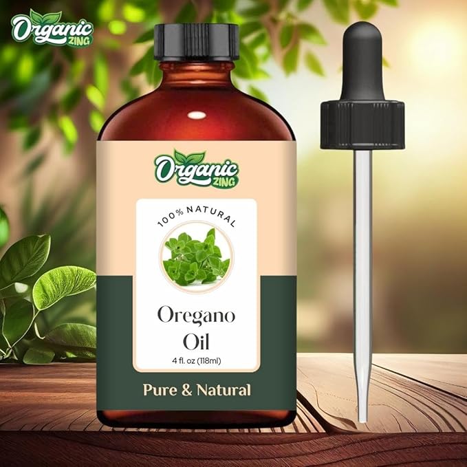 Organic Zing Oregano Essential Oil for Skin Care, Hair Care, Body Care - 118 Ml