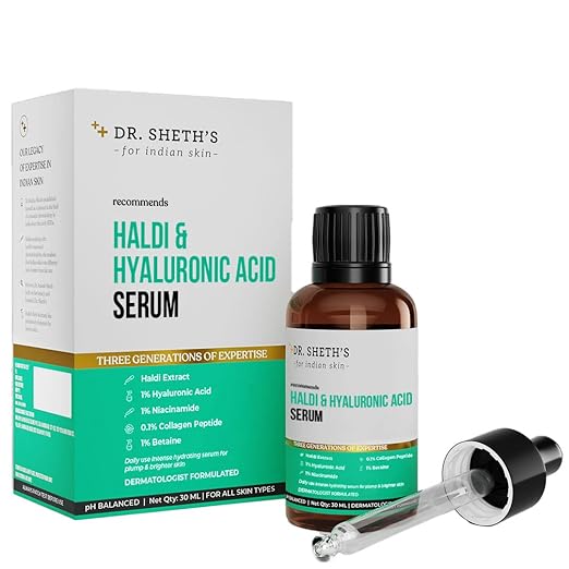 Dr. Sheth's Haldi & 2% Hyaluronic Acid Face Serum - 30 ml