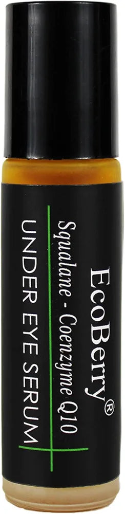 EcoBerry Squalane Coenzyme Q10 Under Eye Serum For Dark circles Diminishes Dark spots, Fine Lines, Wrinkles, AntiAgeing, Reduce Sun Damage, Improve Skin Hydration, Increase Collagen Production, Vegan