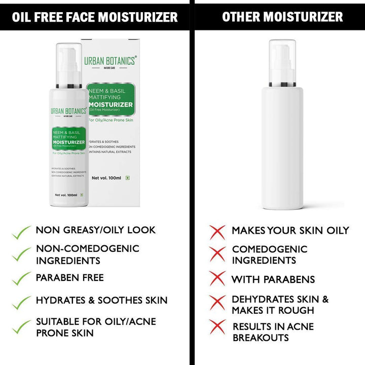Urban Botanics Oil Free Moisturizer For Face - 100 ml
