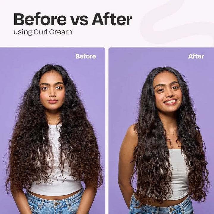 Manetain Curl Cream 100ml for Curly & Wavy Hair | Hydrating, Frizz Control, Curl Definition & Soft Hold | Sulfate-Free, Paraben-Free, Vegan Hair Cream