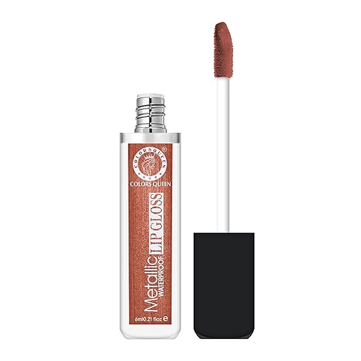 Colors Queen Metallic Waterproof Lip Gloss 04 Sunset Strip - 5 ml